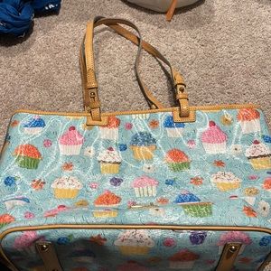 Dooney and burke cupcake leisure shopper bag
